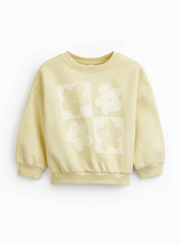 Green Flower Graphic Sweatshirt 6-7 years
